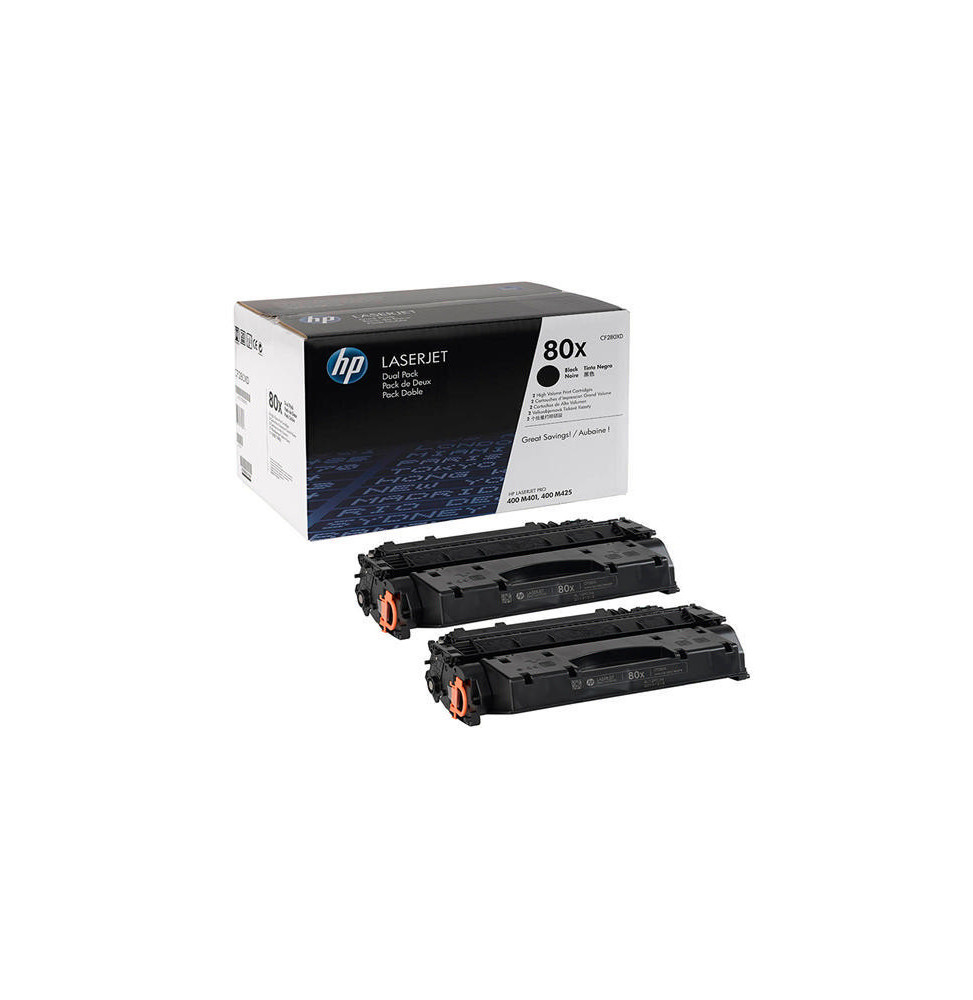 HP 80 CF280XD ORIGINALE TONER NERO PER LASERJET M401/425 6.9