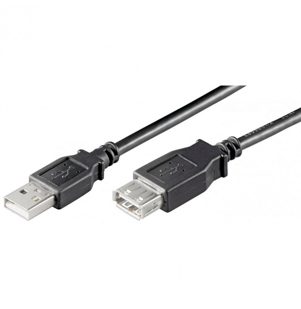 CAVO PROLUNGA USB 2.0 CONNETTORI A-A M/F - MT. 0,6 BLACK E10