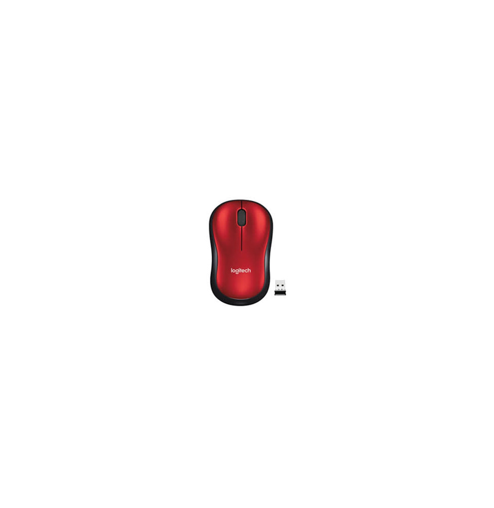 LOGITECH M185 Mouse Ottico Wireless Rosso 910-002237