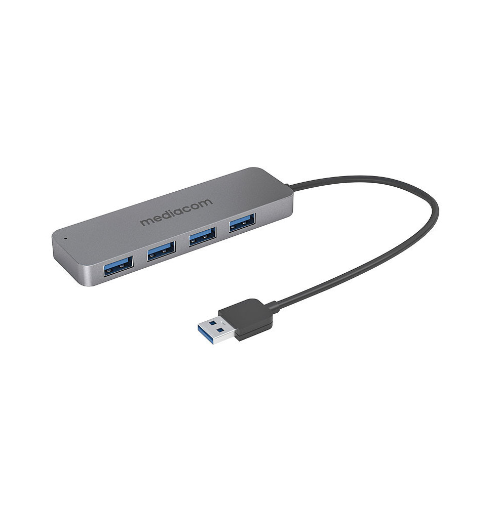 Mediacom MD-U102  Hub 4 porte USB 3.0 compatto, Connettore U