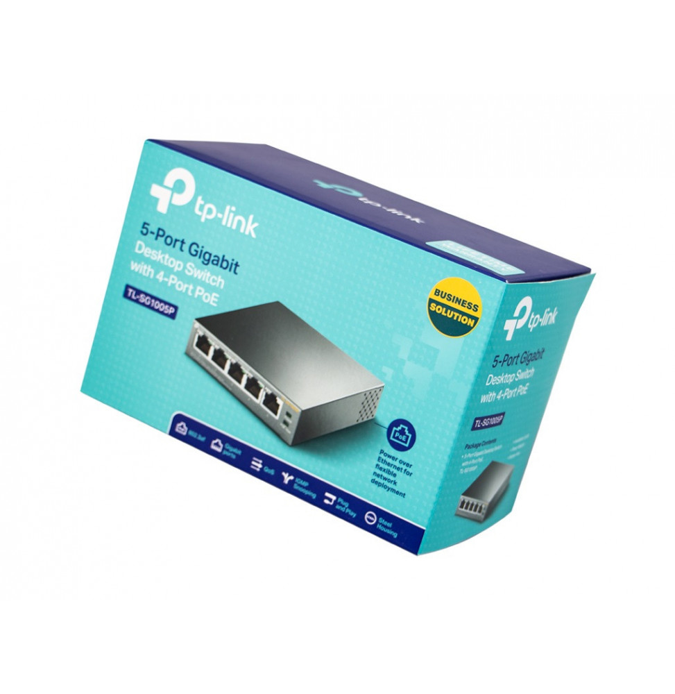 TP-Link TL-SG1005P - Switch - unmanaged - 4 x 10/100/1000 (P