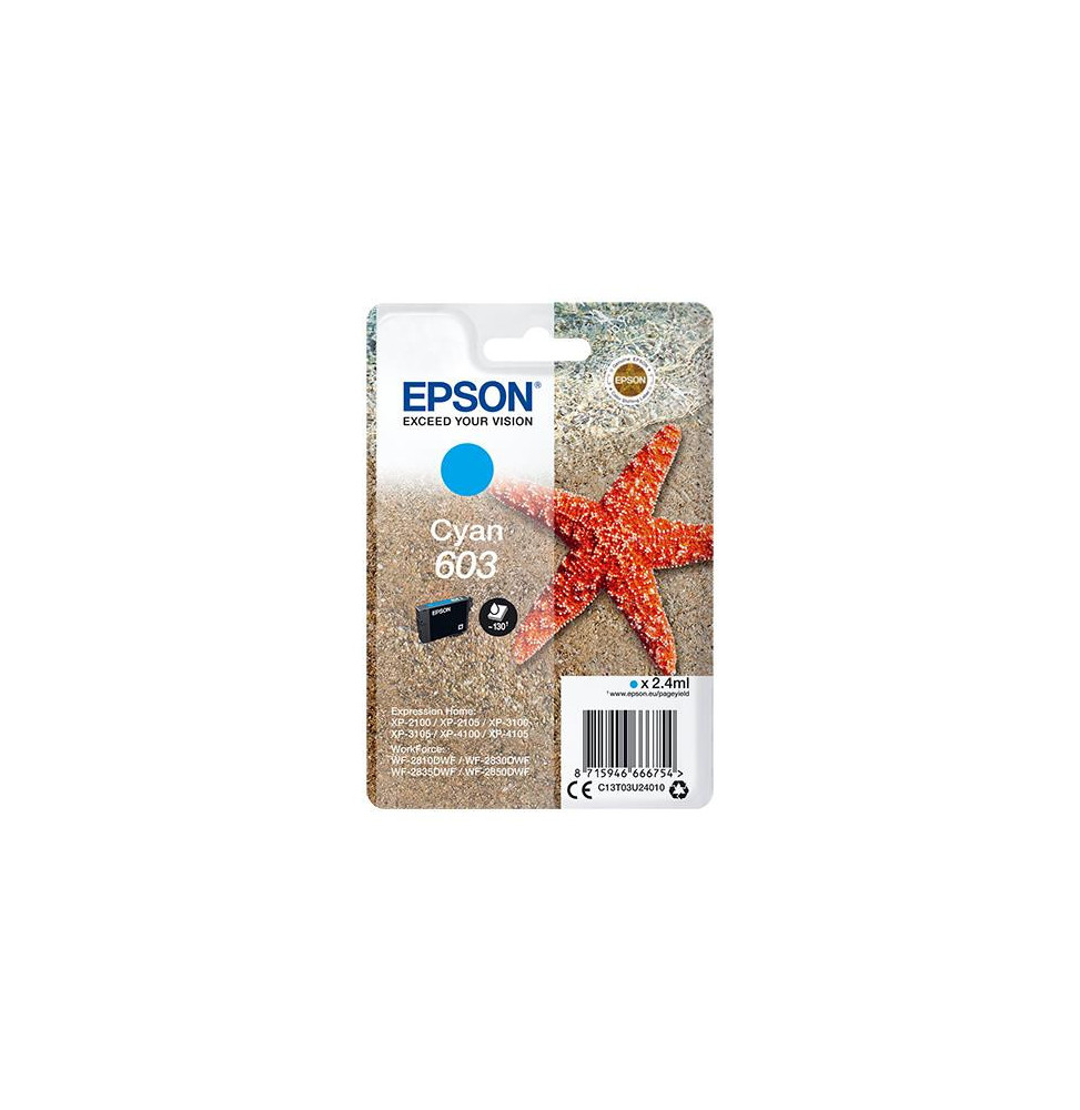 Epson 603 ciano Cartuccia d'inchiostro C13T03U24010